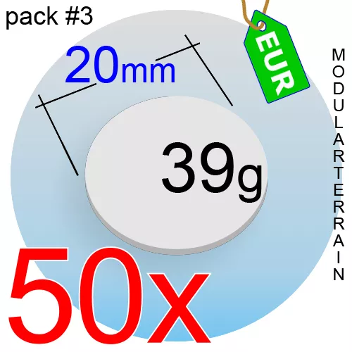 50x 2mm CLEAR ACRYLIC 20mm ROUND BASE CIRCULAR METACRILATO TRANSPARENT SOCLE