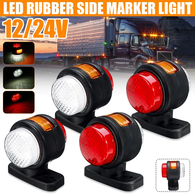4X Begrenzungsleuchten Orange Rot Weiß 12V/24V Umrissleuchte Anhänger LKW PKW