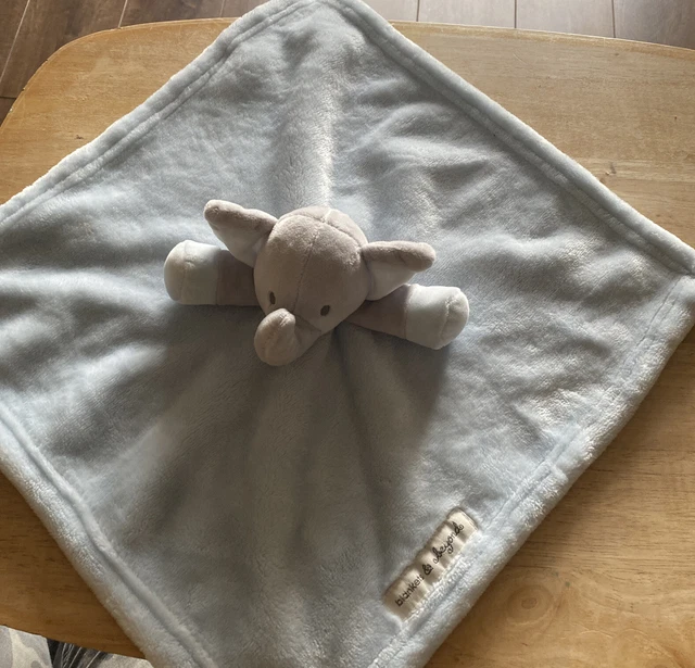 Blankets & Beyond Blue Elephant Comforter Soother Plush Soft Toy Blankie Baby