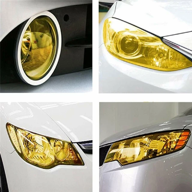30 cm x 150 cm luci auto giallo neon tuning tinta solida vinile involucro antirottura