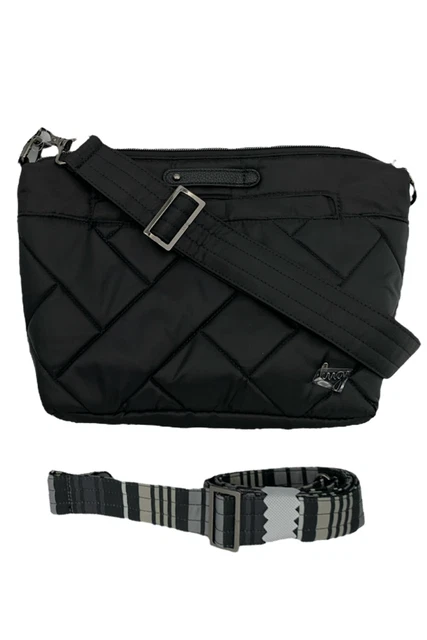Lug RFID Medium Crossbody Multi-Strap & Charm Flare 2 Black