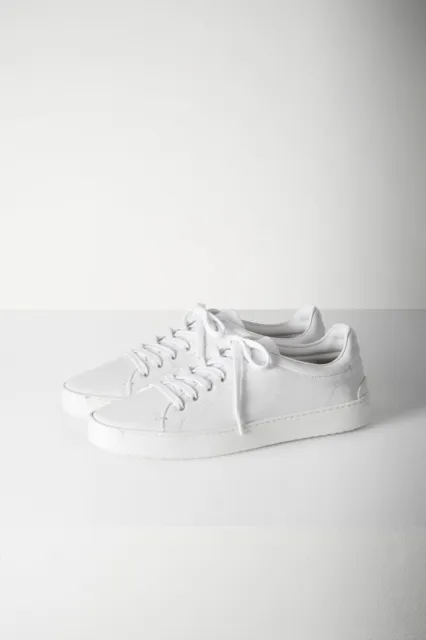 Rag and Bone NIB Kent Lace Up Leather Sneakers In White Size US 9.5/EU 39.5