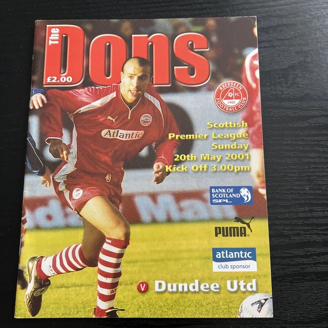 ABERDEEN FC V Dundee United Fc 20/5/2001 Schottisches Premier League