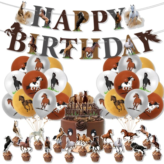 Decorazione festa cavallo in lattice 12 pollici torta cupcake topper ragazzi