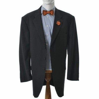 Aquascutum Aquascutum Sport Cappotto 44 R Grigio Carbone Lana Pesce Tweed Made IN England 