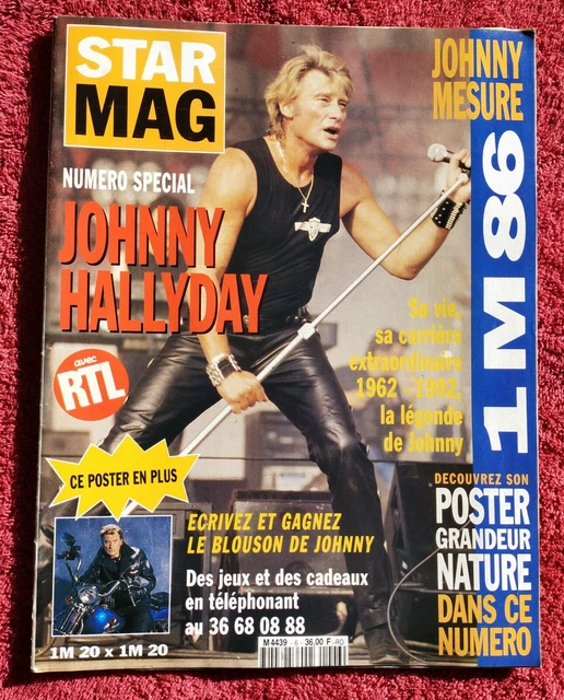 MAGAZINE STAR MAG 6 Special Johnny Hallyday + Poster Grandeur Nature 48