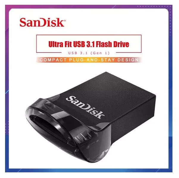 Clé USB SanDisk CZ430 Ultra Fit 16GB, 32GB, 64GB, 128GB, 256GB USB 3.1 Memory