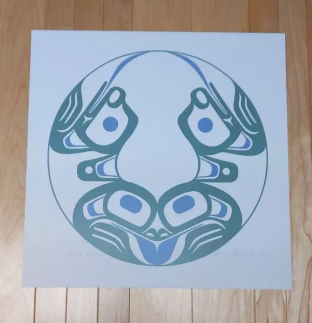 Three Frogs by Eric Parnell Haida Signed Limited Edition Print 70/100 Native Art