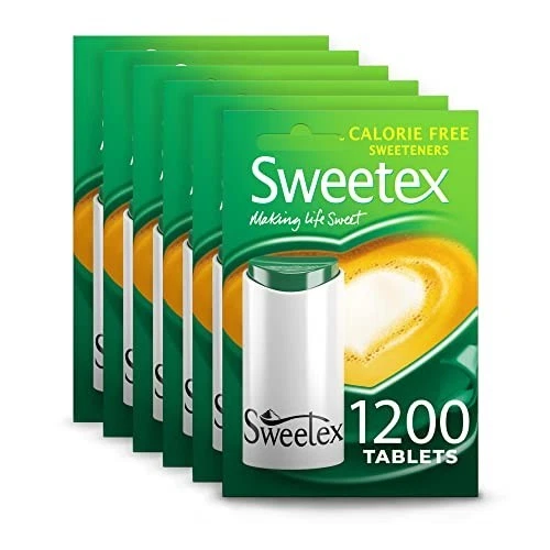 SWEETEX, ZERO CALORIE, 1200 Tablets X 6, 7200 Tablets Total, Sweetener ...