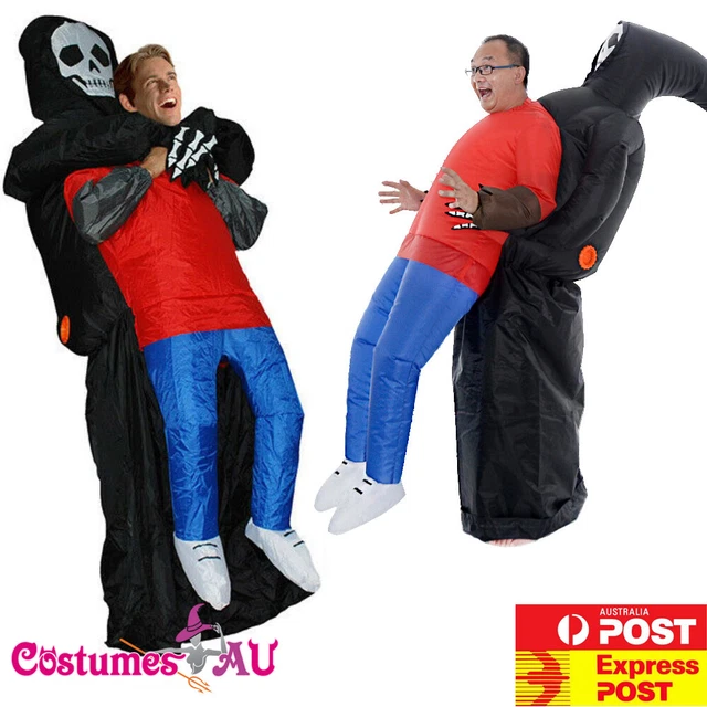 INFLATABLE GHOST GRIM Reaper Costume Carry Me Halloween Adult Novelty