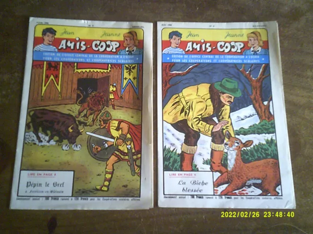 4 Bande dessinée BD EO - Amis Coop nN 6 7 8 9 MARS AVRIL MAI JUIN  1958