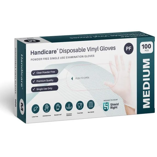 100 Pcs Vinyl Clear Disposable Exam Gloves Powder free food medical Cleaning Ind 2
