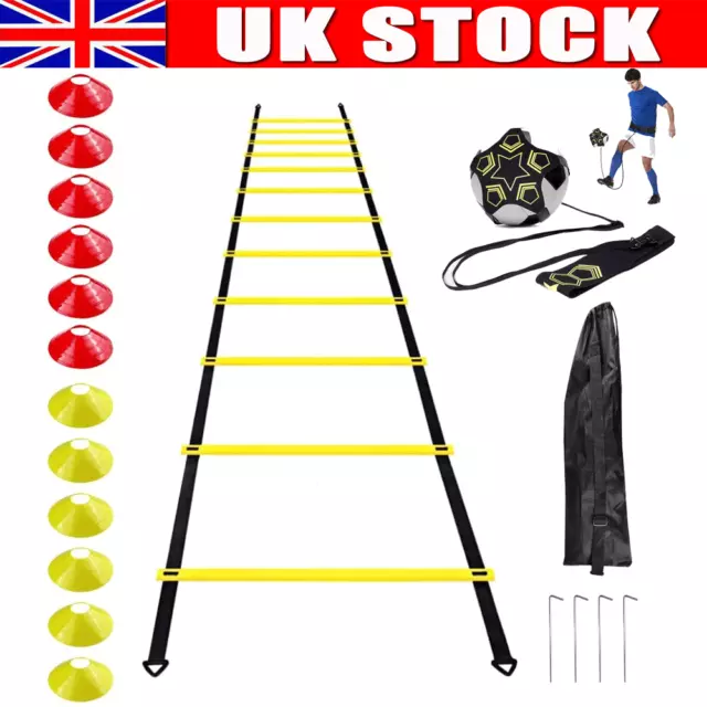 Agility Speed Hurdles Ladder Cones Marker Set Football Training Sports Equipment