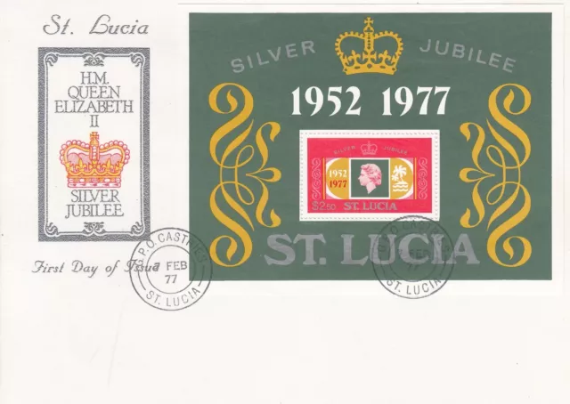 FDC Sr. Lucia Nr. Block 11 / Queen Elizabeth II. / Silver Jubilee