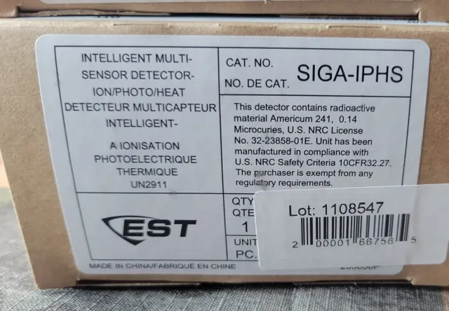 Detector Multisensor Edwards Est Siga-Iphs Iones/Foto/Calor, ¡Nuevo En Caja!