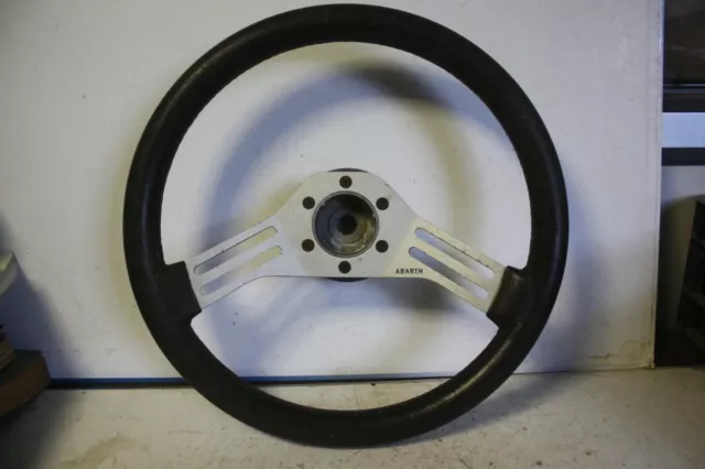 Volant Cuir et Aluminium ABARTH Fiat 127 500 124 131 A112