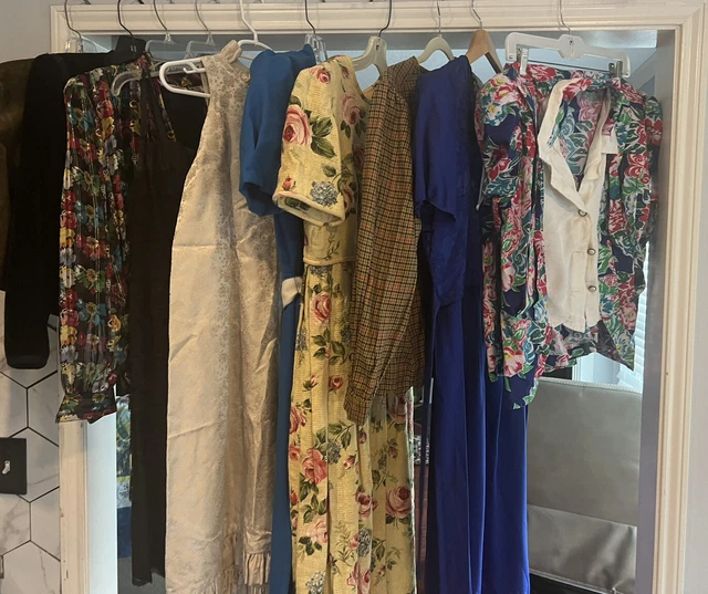 10 Vintage Retro Women 70s 80s 90s Mixed Clothing reseller wholesale Lot Resale