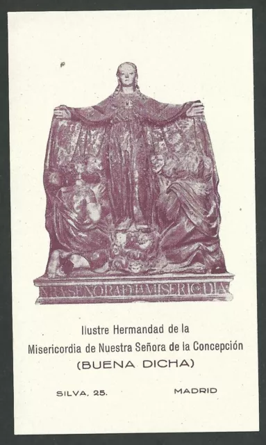 Estampa antigua Virgen de la Concepcion andachtsbild santino holy card santini