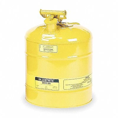 Type I Safety Can: For Diesel, Galvanized Steel, Yellow, 11 3/4 in Outside Dia.,