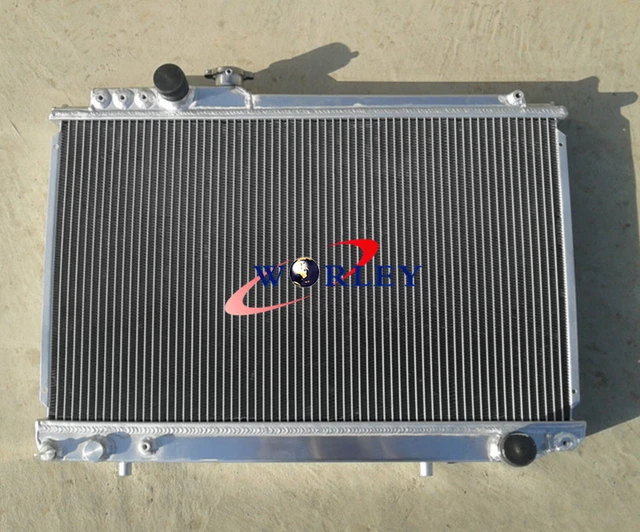 Toyota Radiator Core 2 CORE ALUMINUM Radiator for Toyota Supra MK3 Soarer MZ20 7MGTE 86-92 ...