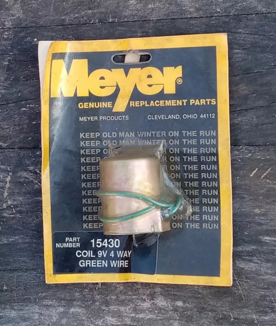 Genuine OEM  MEYER  9V COIL  4 WAY  Green Wire Part Number 15430 NOS Snow Plow
