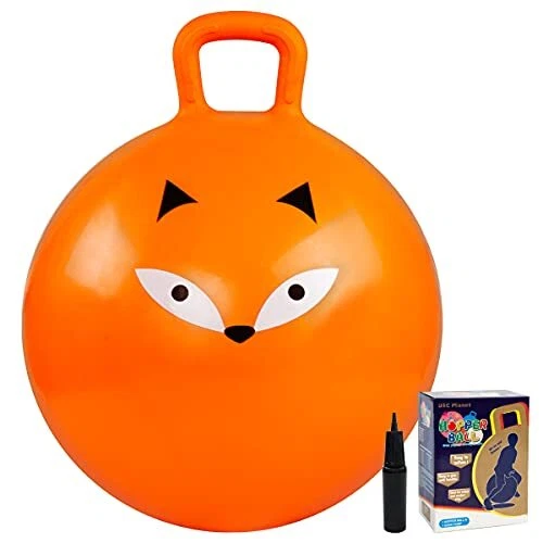 Jumping Ball Hopper Ball Hoppity Hop Bouncy Ball with Handle for Kids Age 3-6...