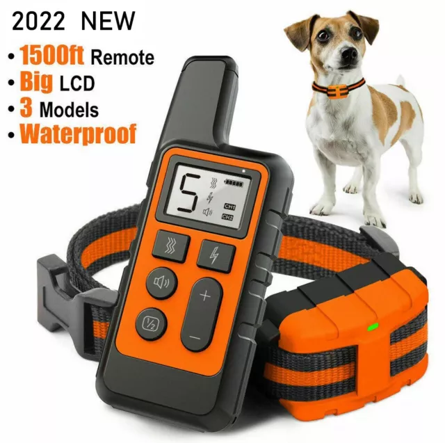 Dog Bark Collar Compact Anti Barking Remote Stop Training sound-vibrate-shock UK