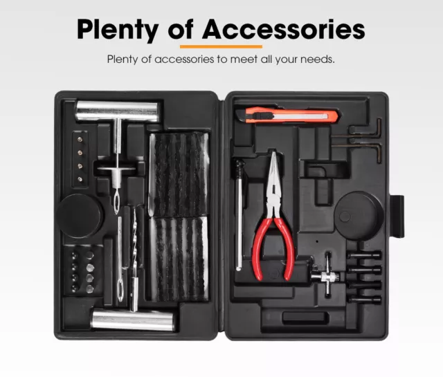 Tyre Repair Kit 67 Pcs Emergency Tools Set Car Truck Trailers Motorcycle Bike 3