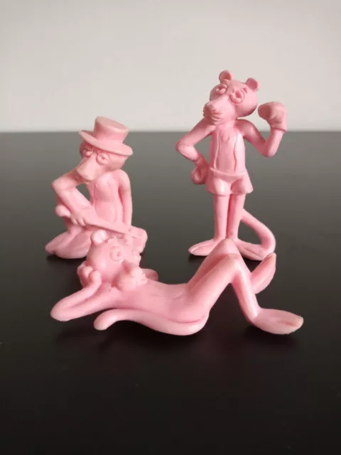 Pink Panther / Pantera Rosa / 3 modellini in plastica dura / vintage 1980 ca.