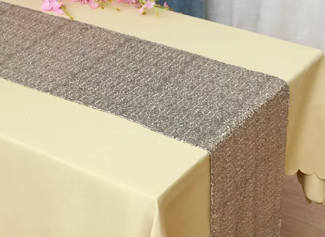 Sequin Glitter Sparkly Shiny Table Runner Sparkly Wedding Party Decor 12"x108”