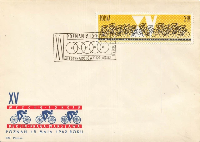 Polen FDC Cycling Xv. Die Peace Race-Friedensfahrt-Wyścig Pokoju-Envelope