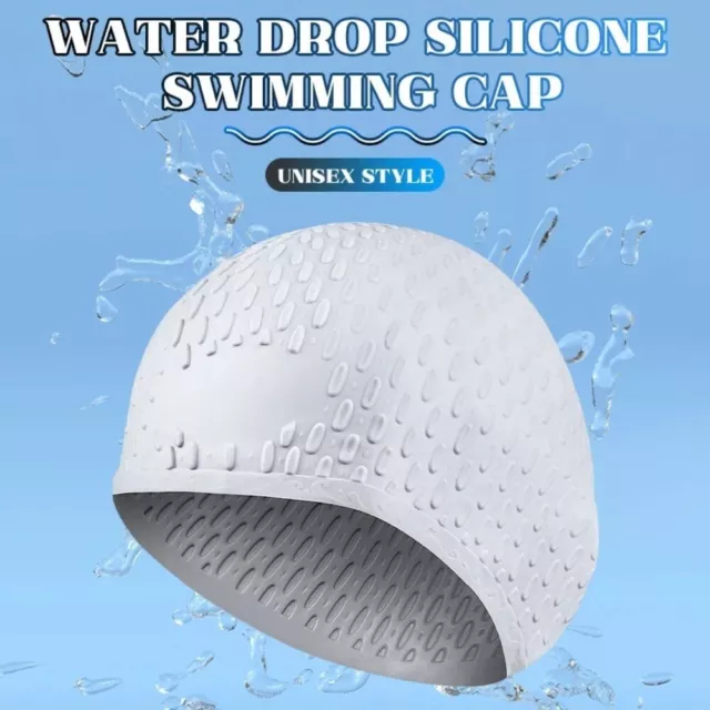 Non-Slip Particle Silicone Swimming Caps Water Sports Bathing Cap