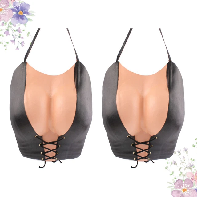 2 pcs Simulation Femelle Poitrine Gilet Creative Prank Props Sexy Crossdressing