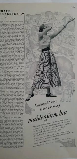 1950 women's Maidenform bra I dreamed I went to the theater vintage ad 
