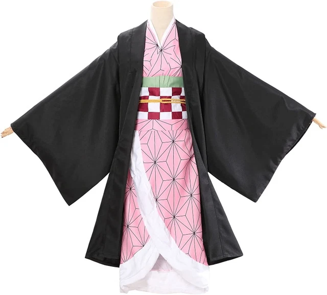 NEZUKO DEMON ANIME Slayer Cosplay Costume Kimono Outfit Set Halloween
