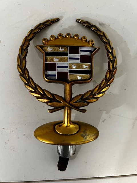 Cadillac DeVille  Hood Ornament 2000 - 2005 Gold emblem badge logo Used 6971
