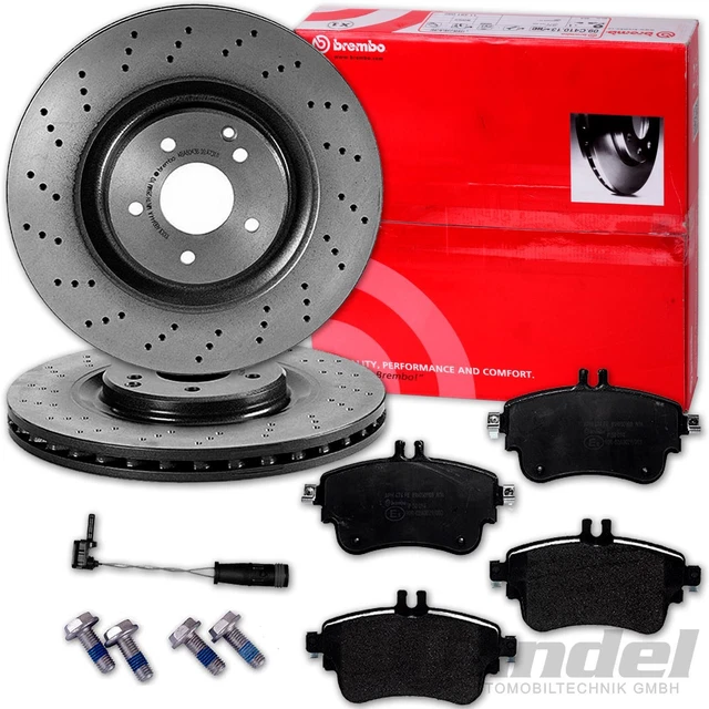 DISCHI FRENO BREMBO SPORT + PASTIGLIE ANTERIORI per MERCEDES CLASSE A/B W176 + W246