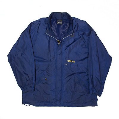 Vintage ADIDAS Jacket Blue 90s Hooded Shell Mens XL