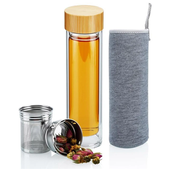 Filtro per bottiglie termiche a doppia parete 400 500 ml Bottiglia per bere il