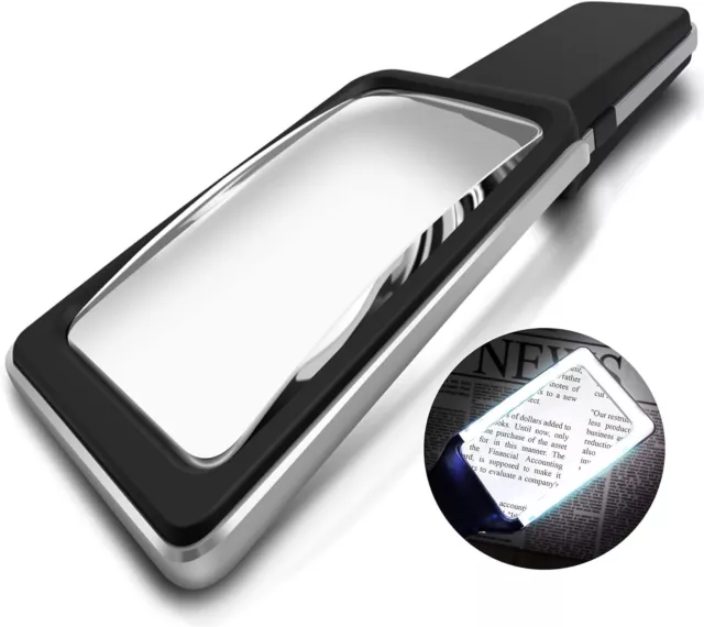 MagniPros 4X Magnifying Glass 10 Anti-Glare &amp;amp; Dimmable LEDs