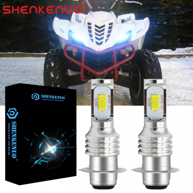 For Yamaha Wolverine 450 YFM450FX 4x4 2006-2010 LED Headlight BLUE Lights Bulbs