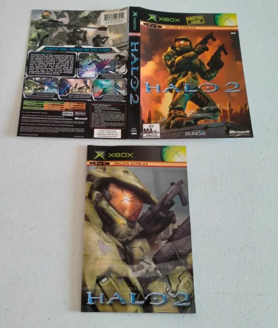 XBOX Halo 2 -  Instruction Manual & Art Insert Only NO GAME NO DISK