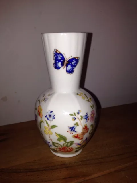 Aynsley Bud Vase Bone China British Cottage Garden Mother Day Ceramic  Butterfly