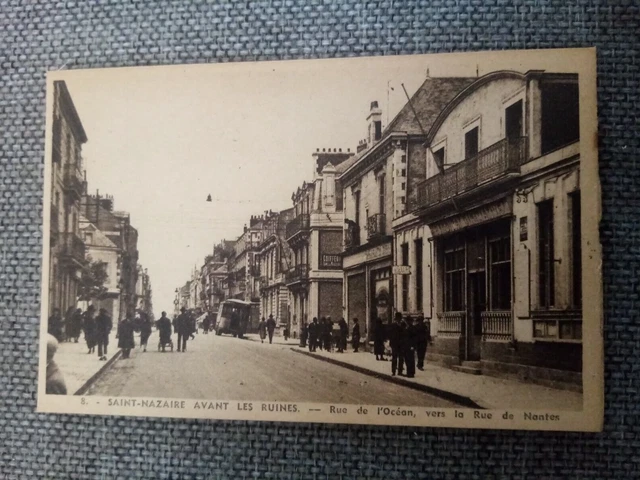 Cpa Saint Nazaire Avant Les Ruines Rue D El Ocean Vers La Rue De Nantes