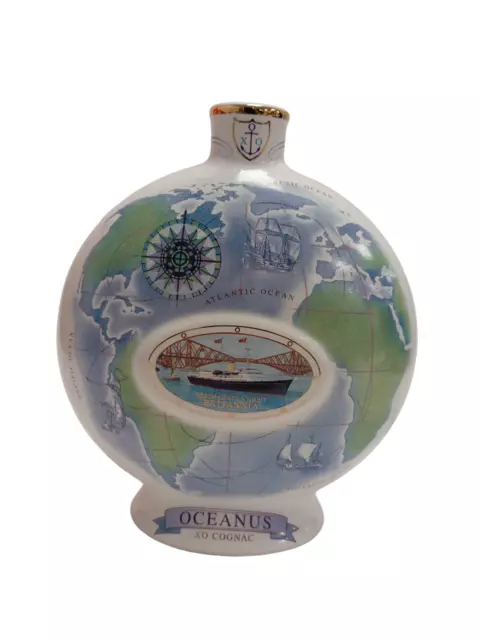 Britannia Oceanus XO Cognac Decanter Empty Bottle No Lid Bottled in Scotland