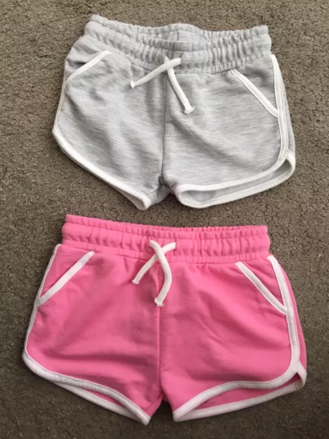Pantaloncini per bambini (Primark) (confezione da 2) età: 2-3 anni (colori: rosa e grigio)