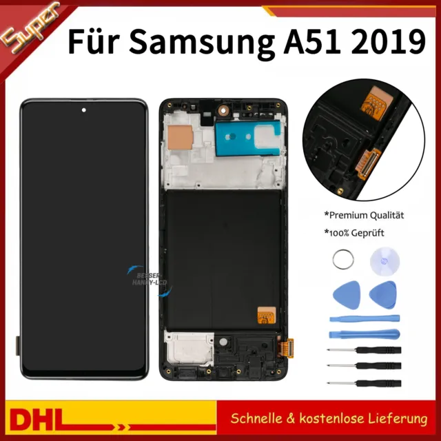 Für Samsung Galaxy Display A51 2019 LCD Touchscreen Bildschirm SM-A515F Rahmen