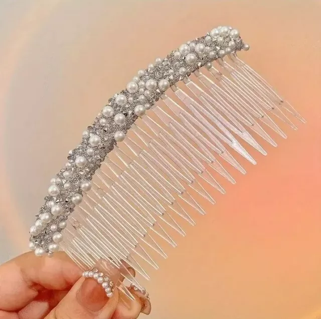 Women's Crystal Hair Clips Rhinestone Hairpin Insert Comb Hairgrip Accessories