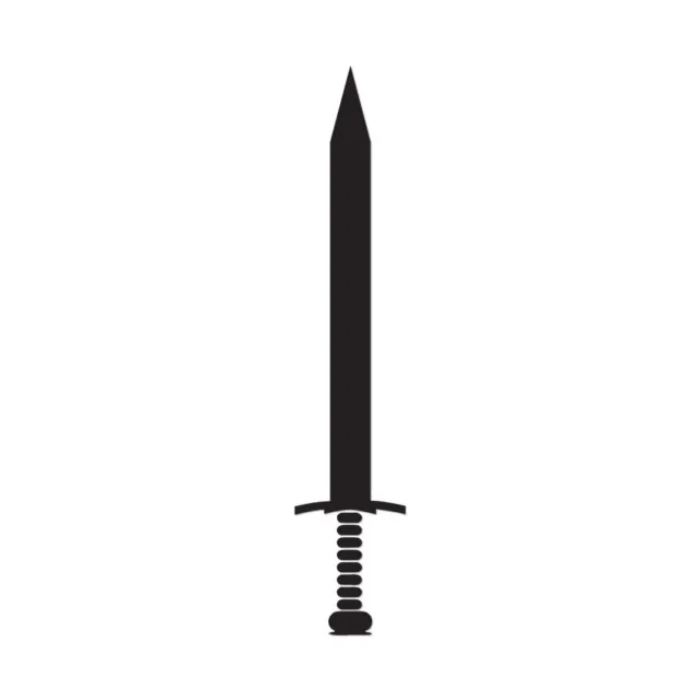 Short Sword Gladius Dagger - Decal Sticker - Multiple Colors & Sizes - ebn3085