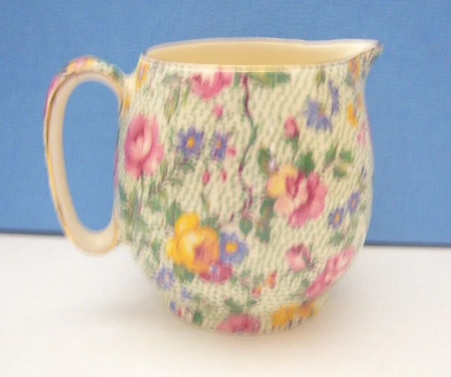 Vintage Royal Winton Grimwades England Chintz Creamer Pitcher Gold Trim